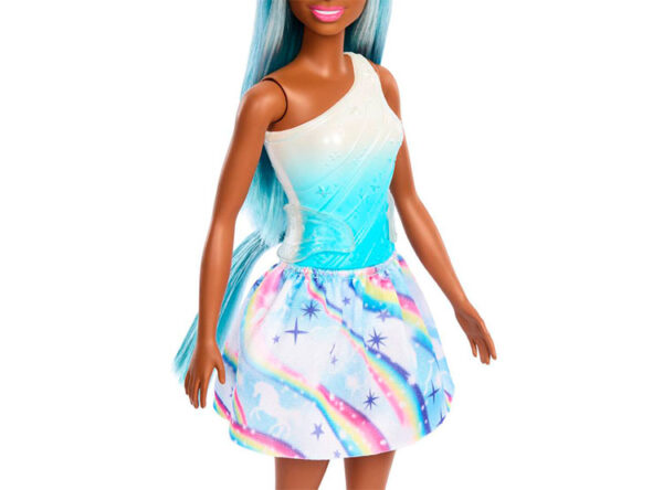 BARBIE FANTASÍA MUÑECA UNICORNIO FALDAS DE ENSUEÑO AZUL - Imagen 4