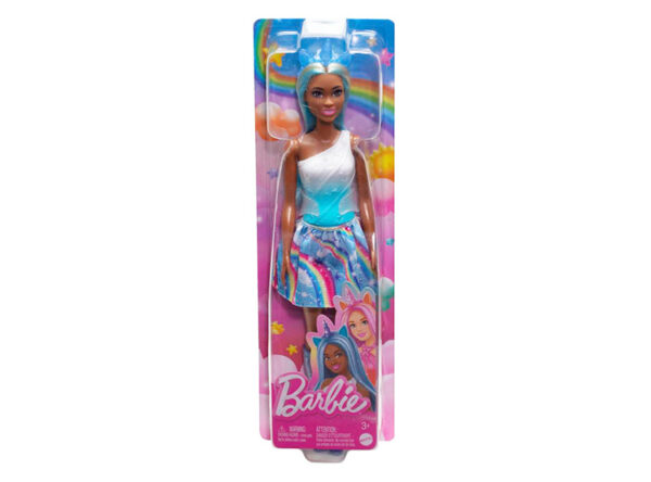 BARBIE FANTASÍA MUÑECA UNICORNIO FALDAS DE ENSUEÑO AZUL - Imagen 5