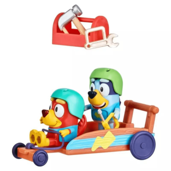 BLUEY VEHICULO Y FIGURA RUSTY Y BLUEY S GO-KART - Imagen 3