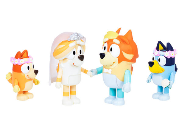 Bluey Set 4 Figuras Familia Wedding Time - Imagen 2