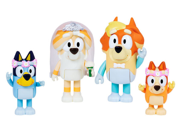 Bluey Set 4 Figuras Familia Wedding Time