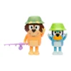 Bluey Pack 2 Figuras Personajes- Pescando con el Abuelo