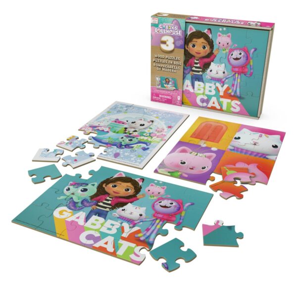 Gabby 3 Puzzles de Madera 24 piezas
