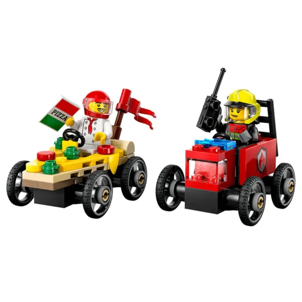 Pack de Autos de Carreras: Pizza vs. Camión de Bomberos - Imagen 2