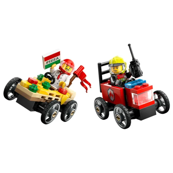 Pack de Autos de Carreras: Pizza vs. Camión de Bomberos - Imagen 3