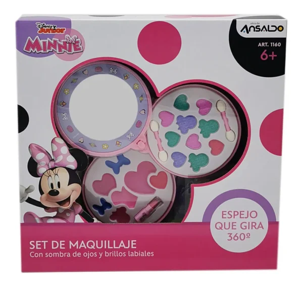 Minnie - Set Circular De Maquillaje - 3 Pisos - Disney