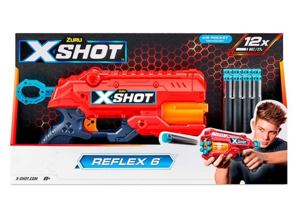 Lanzador X-Shot Reflex 6 con 12 Dardos
