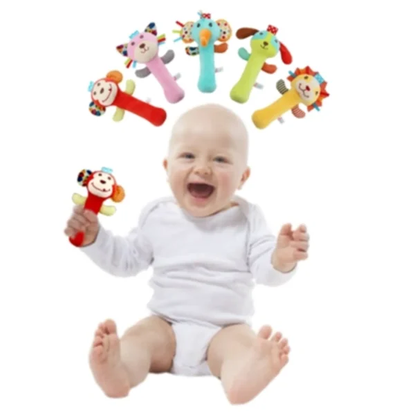 Peluche Sonajero y Apretable para Bebés