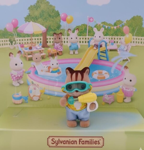 Sylvanian Individuales Bebé Ardilla de la Nuez-Fiesta en la Piscina