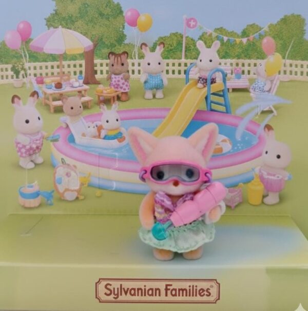 Sylvanian Individuales Bebé Zorro del Desierto-Fiesta en la Piscina