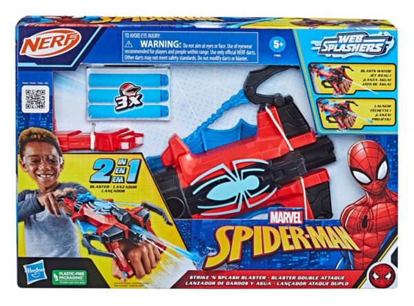 Nerf Lanzador De Dardos Y Agua Marvel Spiderman