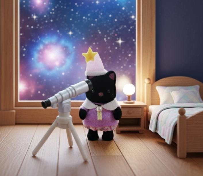 Sylvanian Individuales Bebe Gato Medianoche- Fiesta de Pijamas