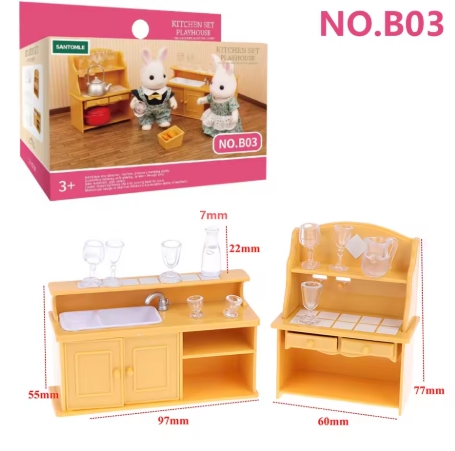 Set de Muebles y accesorios para casa de Muñecas - Imagen 2