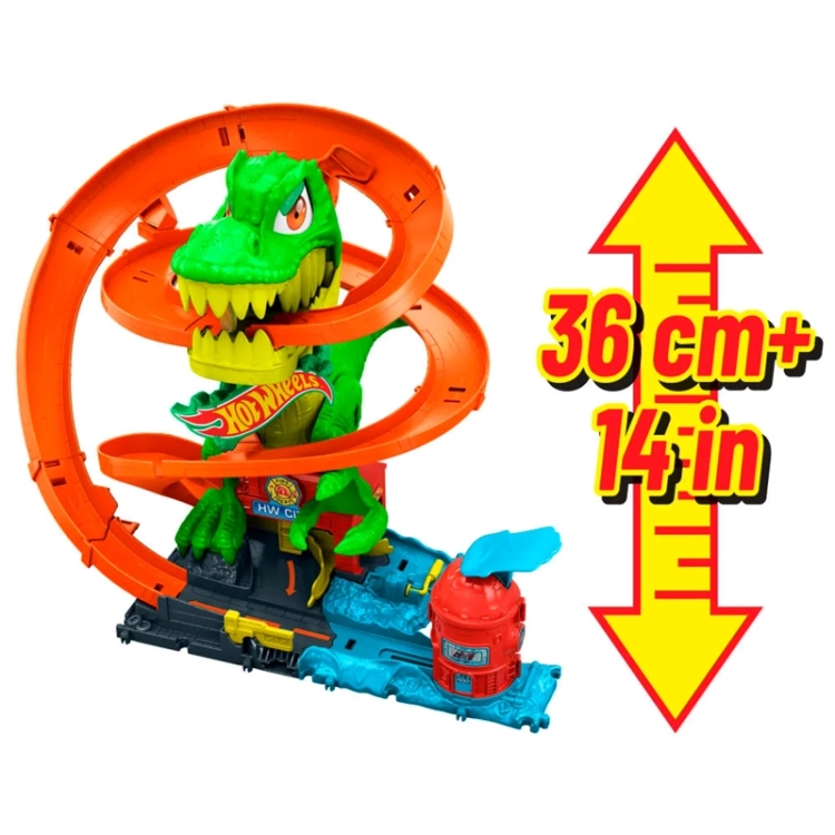 Hot Wheels City T-Rex vs Estación de Bomberos - Imagen 2