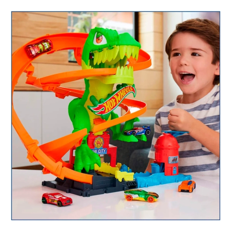 Hot Wheels City T-Rex vs Estación de Bomberos - Imagen 4