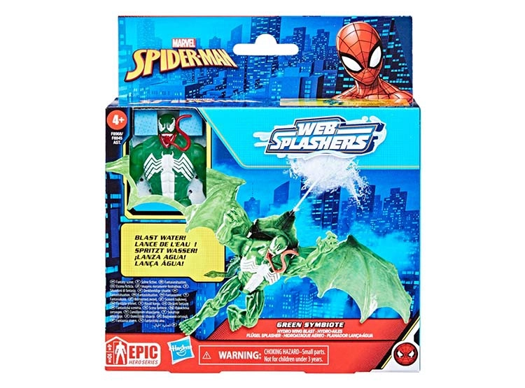 SpiderMan - Epic Hero Series - Web Splashers - Hidroataque Aéreo de simbionte verde