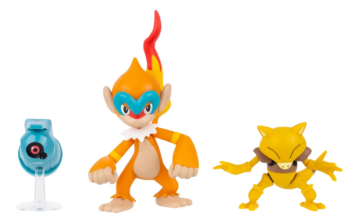 Pokémon Pack 3 figuras de Batalla beldum - monferno - abra - Imagen 2
