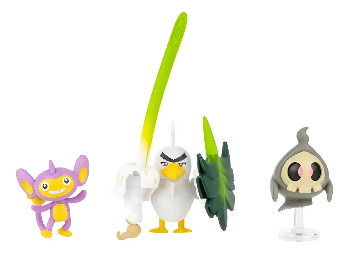 Pokémon Pack 3 figuras de Batalla Aipom+ Sirfetchd+ Duskull - Imagen 2