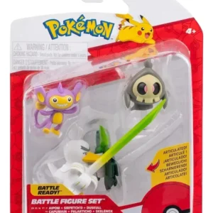 Pokémon Pack 3 figuras de Batalla Aipom+ Sirfetchd+ Duskull