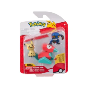 Pokémon Pack 3 figuras de Batalla Mimikyu+Porygon+Crosgunk