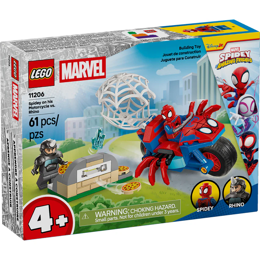 Lego Spidey en su Moto vs. Rino