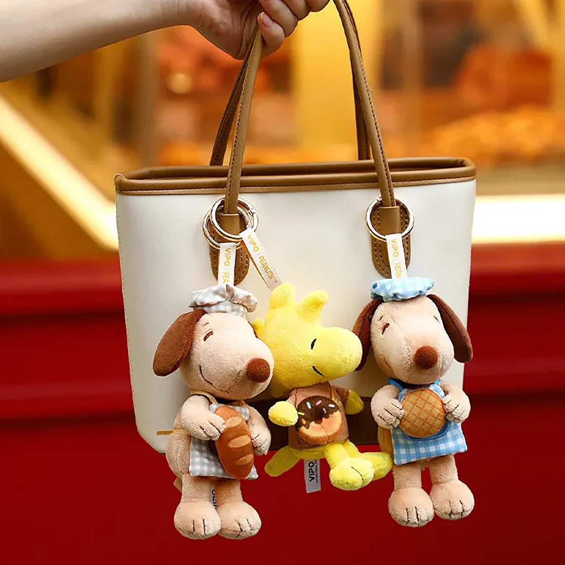 Snoopy Llavero de peluche serie Panaderia - Blind Box - Imagen 2